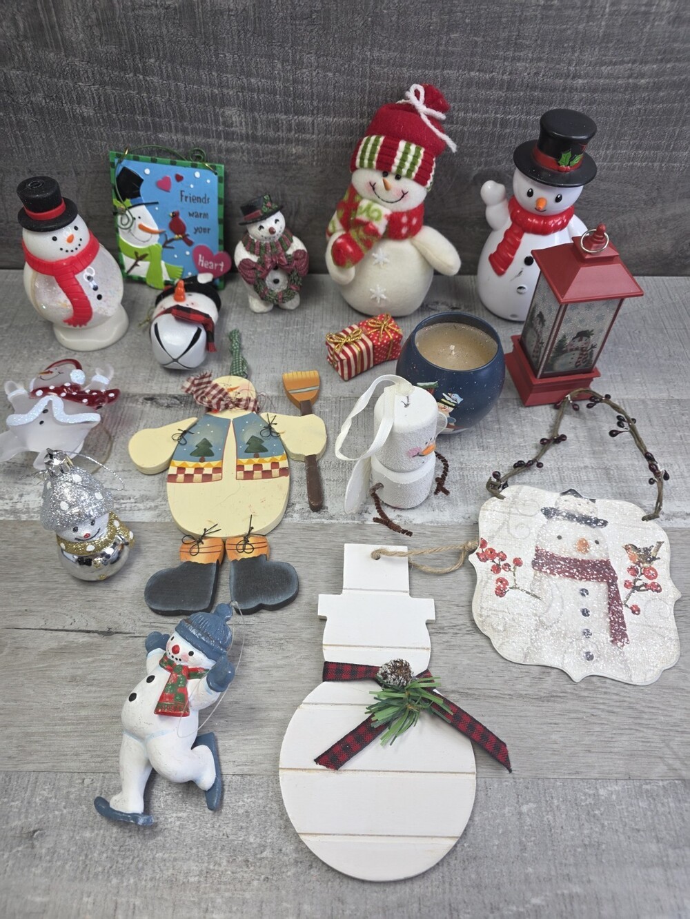 Snowman Snowmen Christmas Holiday Tree Ornament & Decor Lot b320